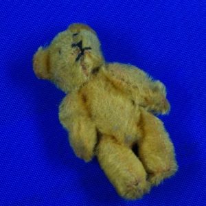 Alter Schuco oder Hegi Miniatur Teddy / Teddybär – Metall gegliedert- 6 cm