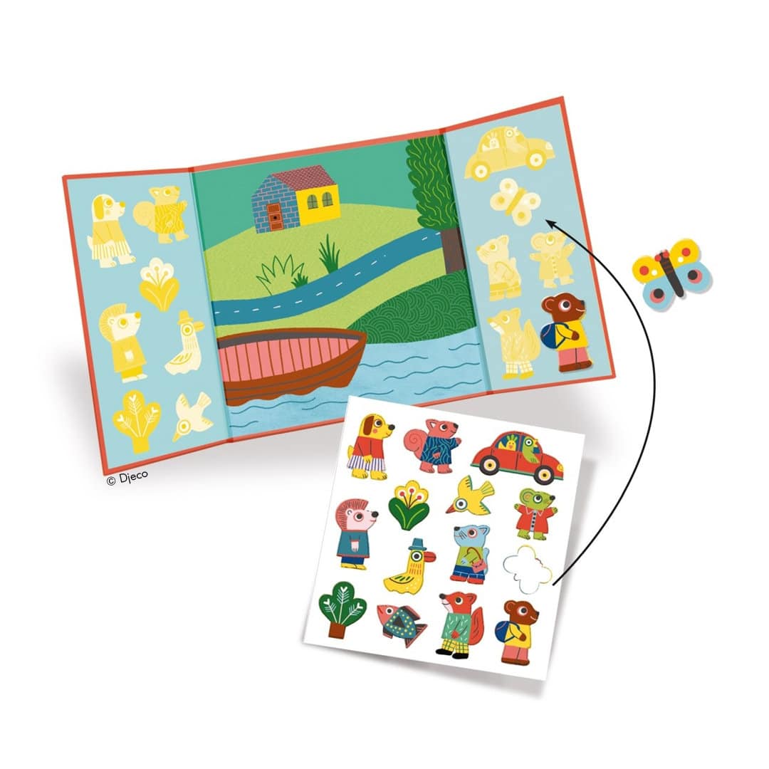 Djeco wiederablösbare Sticker „Tiere“ – Bild 3