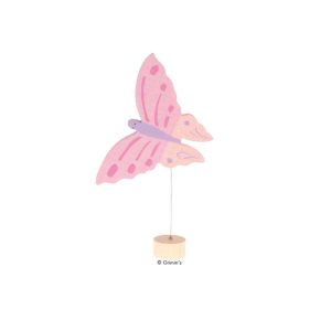 Grimm’s Stecker Rosa Schmetterling handbemalt