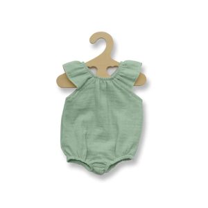 Heless Puppen-Body mit Rüschen, mint, aus Bio-Baumwolle