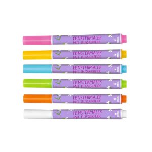 Moses Fenstermaler mit Flüssigkreide, 6er-Set