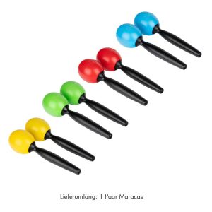 NINO Percussion bunte ABS-Maracas im Paar